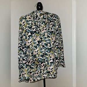 MANGO Camouflage Blouse size US 10